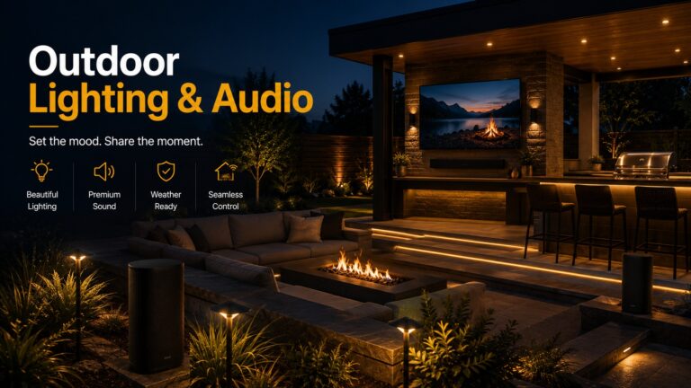 Luxe Outdoor Living With Ambient Lighting