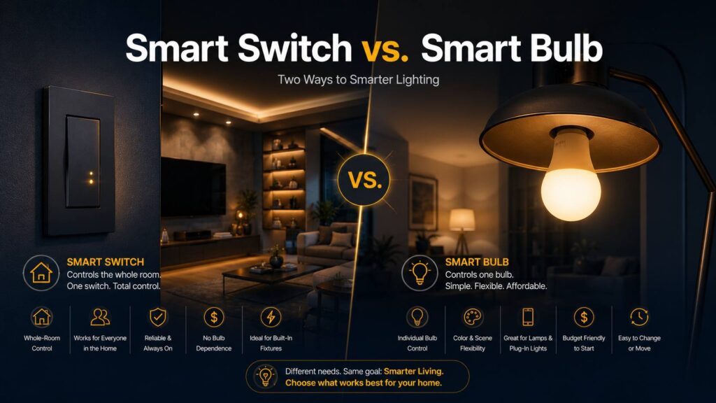 Smart Switch Vs Smart Bulb Comparison