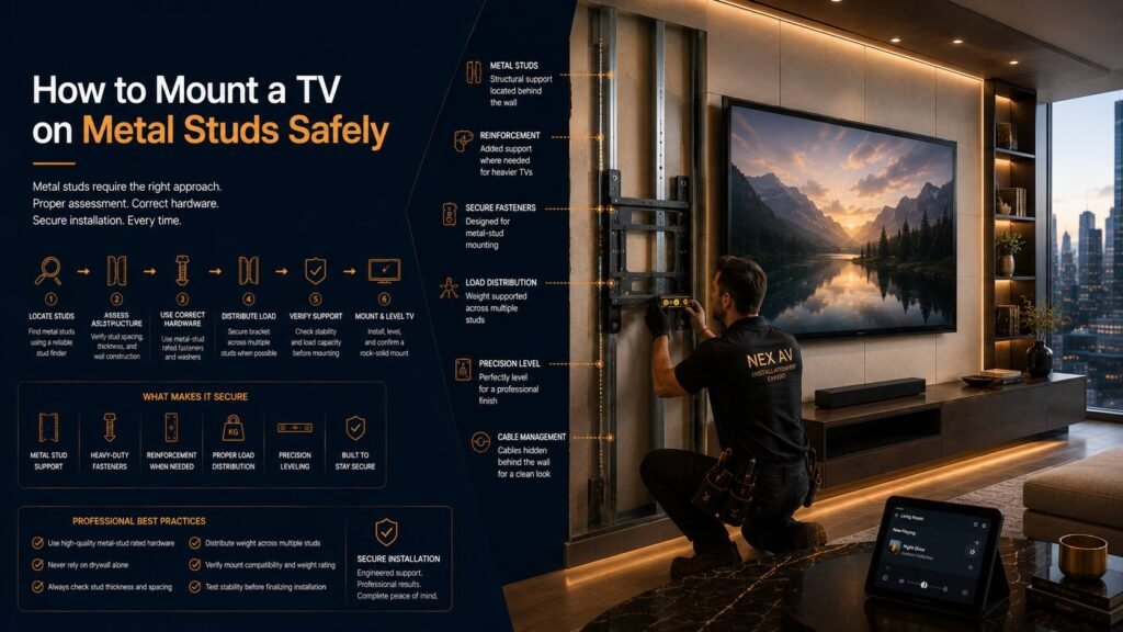 Mount A TV On Metal Studs